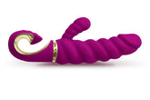 Gcandy Raspberry Dual Motor Vibrator Waterproof 4 Inch VIBRATORS-RABBIT